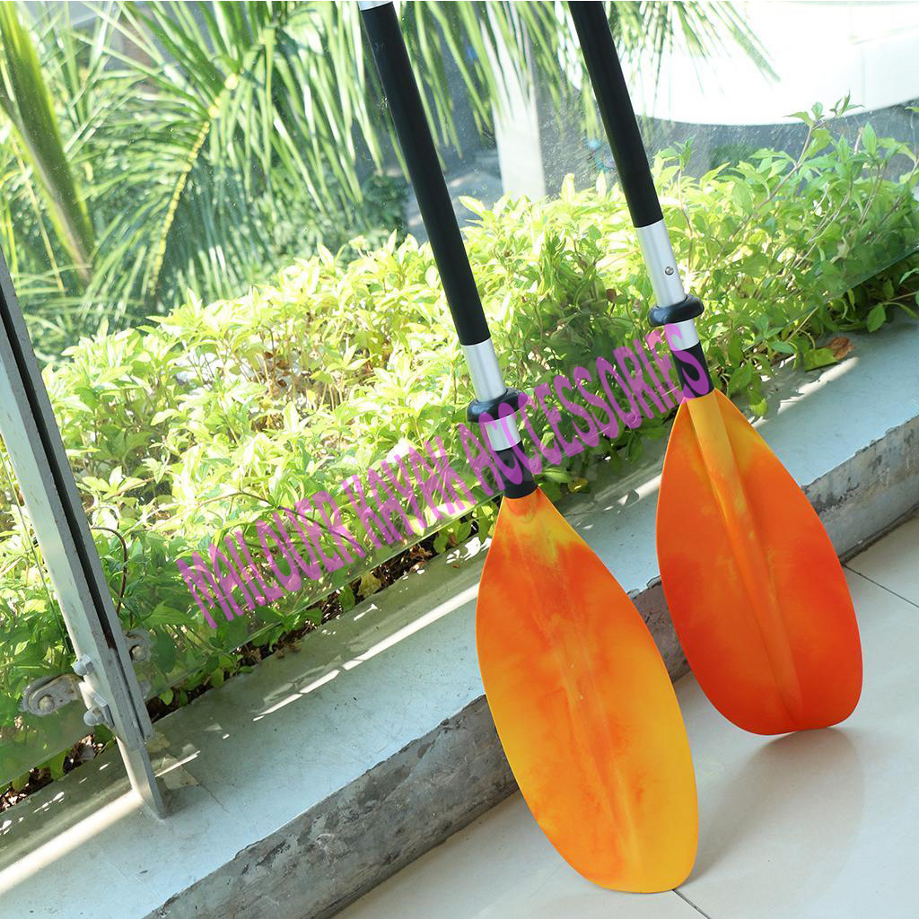 皮划艇船桨四节桨彩色桨叶草船船桨专业船桨