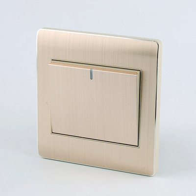 定做批发按压面板暗装特价家装款墙壁开关86型铝面一开双控开关