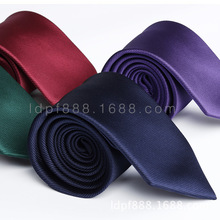 厂家批发领带8cm韩版职业上班纯色手打斜纹领带正装商务男士领带