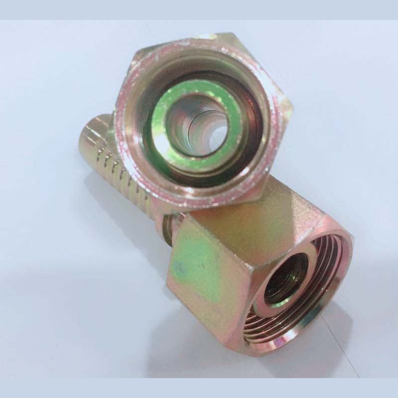 厂家供应 公制液压接头 扣压式胶管接头h型 轻型 重型  直 90