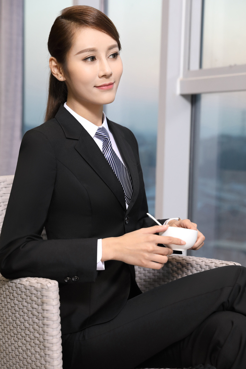 秋装新款职业正装男女同款商务经典西服套装销售前台工作服批发