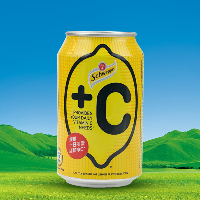 玉泉 c有汽柠檬味汽水碳酸饮料330ml