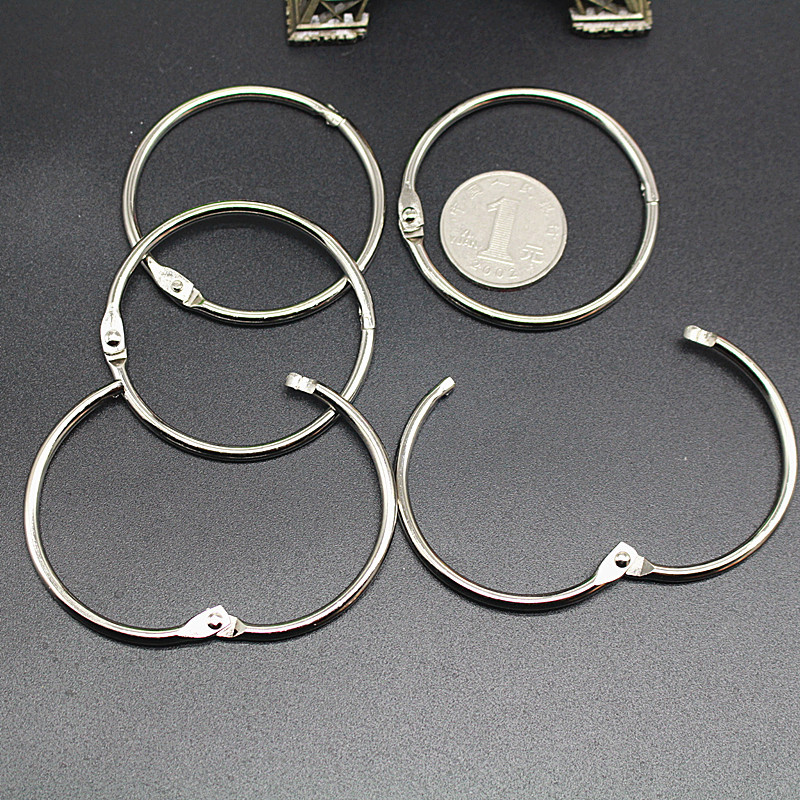 批发卡扣钥匙圈开口环5.0 装订环 手工钥匙扣 扣圈180度钥匙环