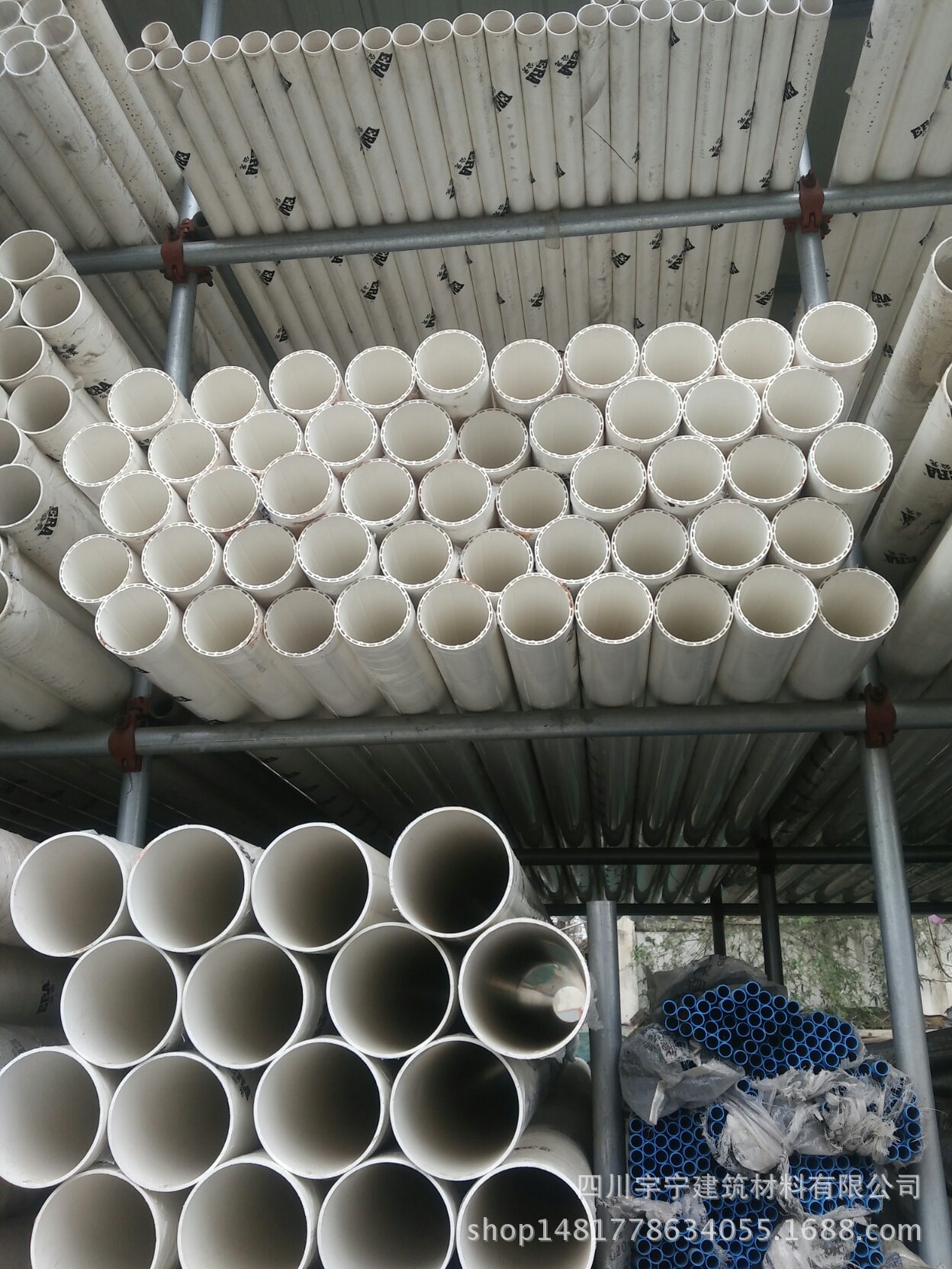经销供应永高公元pvc-u中空壁螺旋消音排水管 110塑料管国标厂价