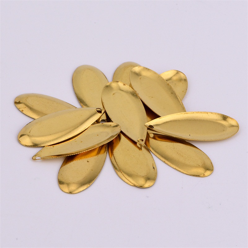 毛坯批发28*11mm单孔水滴耳环吊坠 环保纯铜配件 diy饰品材料