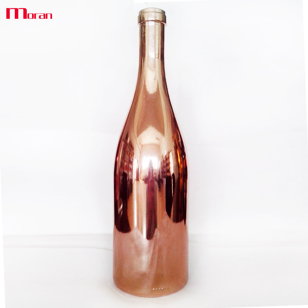 勃艮第酒瓶750ml波尔多葡萄酒瓶电镀大肚瓶空瓶自酿酒瓶375ml