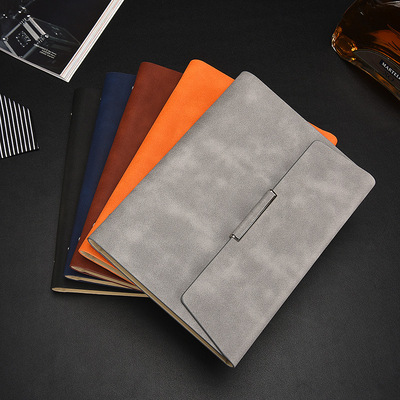 高档皮革笔记本皮质记事本a5商务礼品高级会议彩印pu革文具日记本