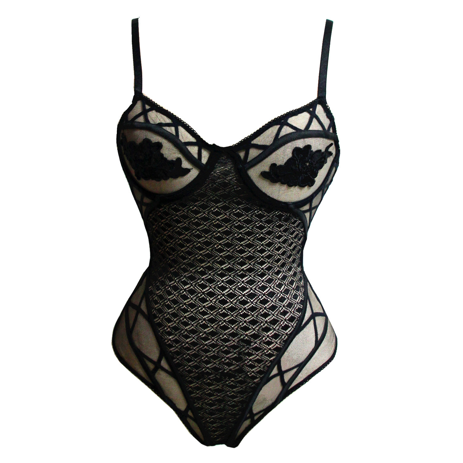 新品开裆透视情趣内衣修身连体内衣欧美货源速卖通亚马逊爆款