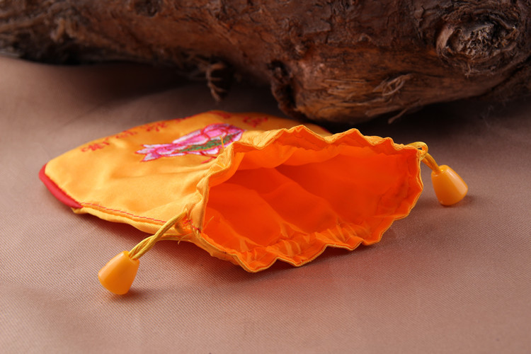 批发福袋祈福小佛袋念珠袋阿弥陀佛黄色佛教用品袋子佛学荷包