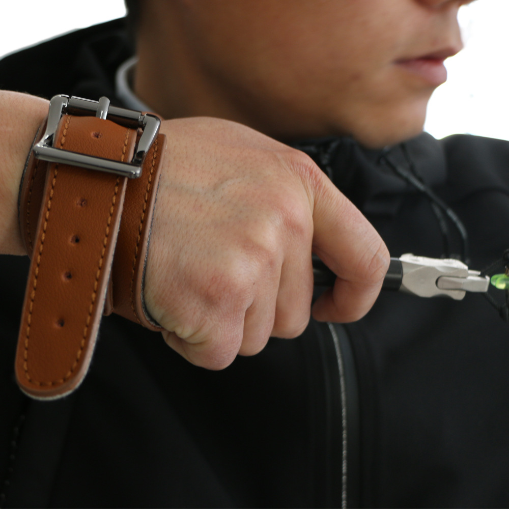 huwairen 腕式牛皮撒放器 钳式撒放灵敏扳机力可调节撒放器