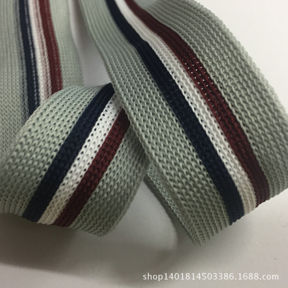 (腾来)新款现货供应25mm针织带横拉针织带间色间条织带