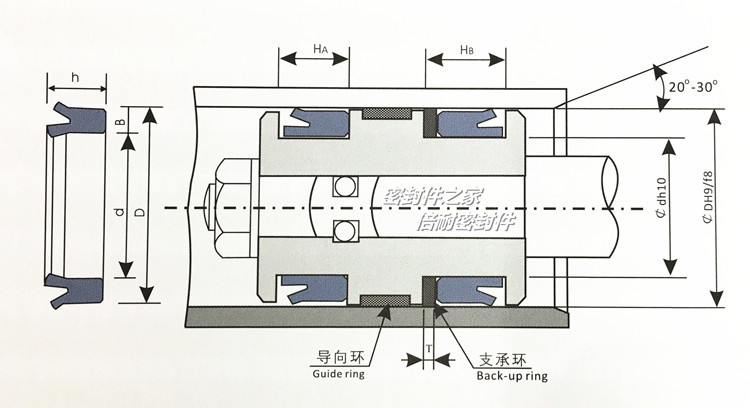 odu型活塞用密封圈 nbr丁晴橡胶材质 规格齐全工厂直销