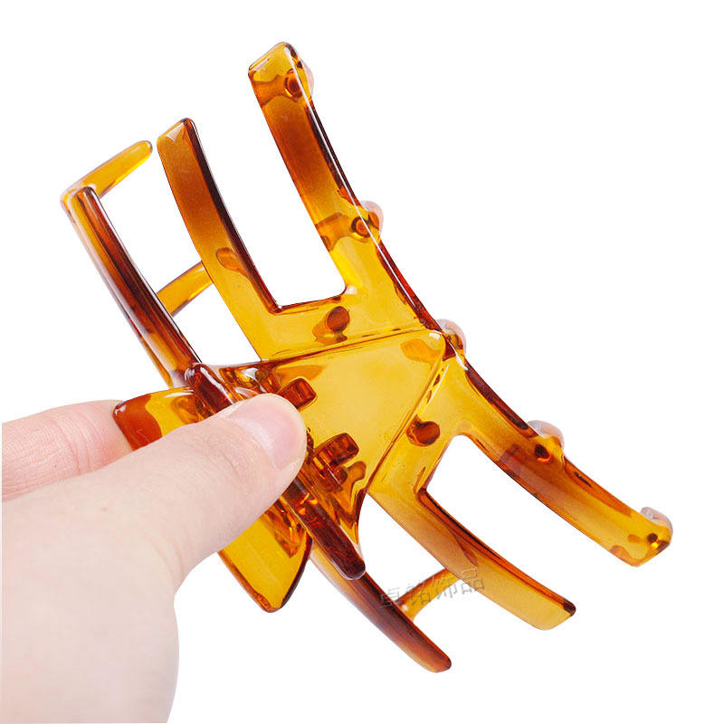 Zhuo Ming Factory Direct Sales Quality Hair Accessories New Korean Style Plastic Grip Large High Quality Beef Tendon Bath Hair Claws