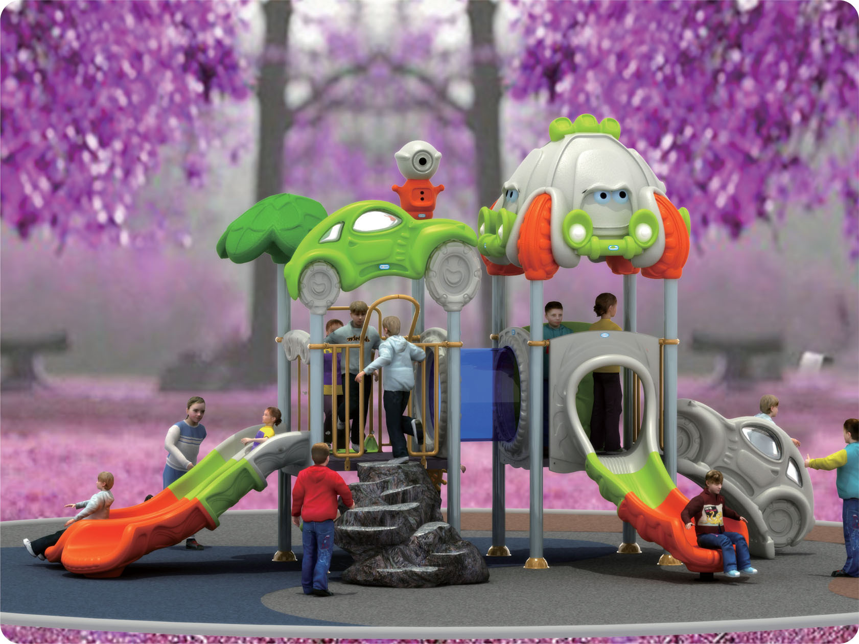 淘气堡大型室外游乐户外滑梯儿童淘气堡儿童滑梯滑梯