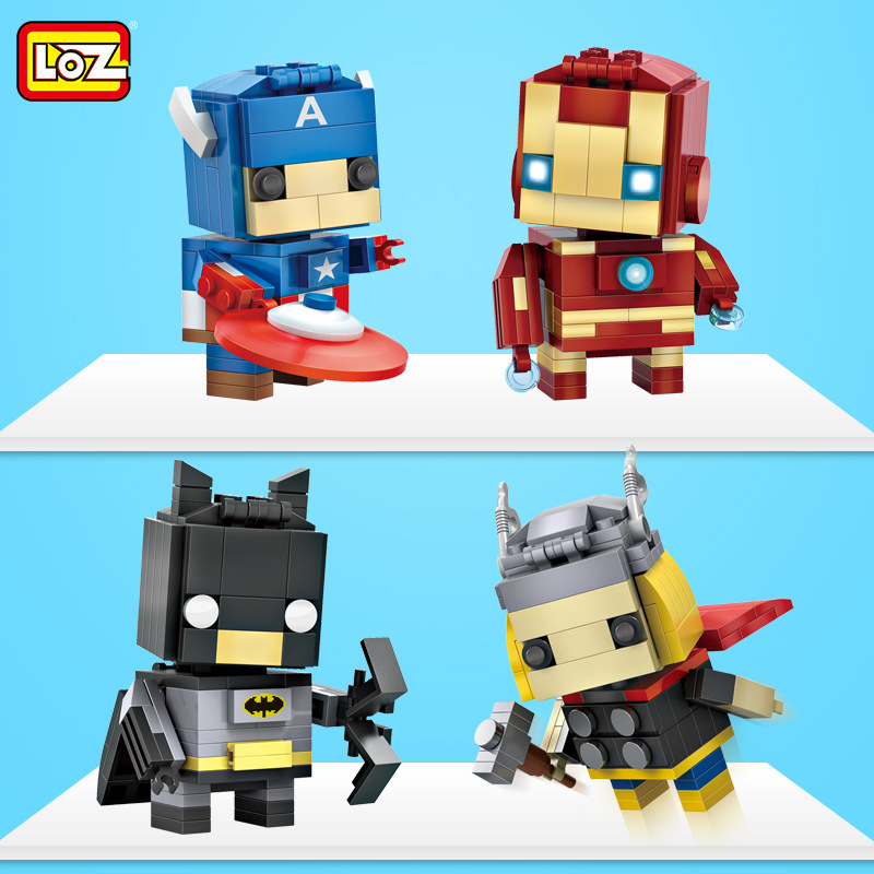 loz 俐智三国演义积木玩具小侠 砖头人方头仔1453圣诞礼物