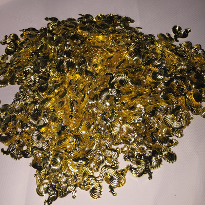 新品上市3081# 金箔铁镀金铜片电镀k金,小合金立体凹凸金属贴片