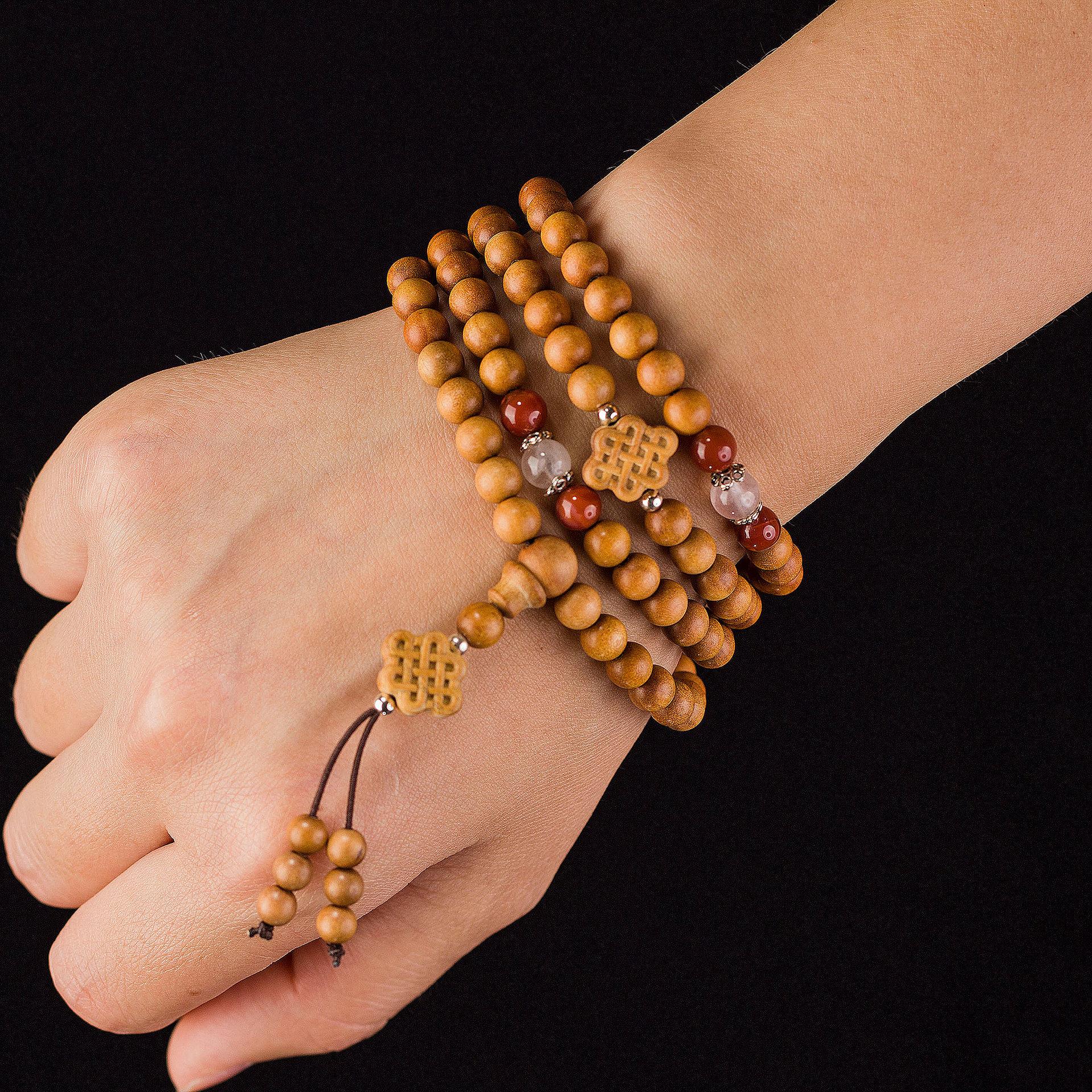 善德原创 印度老山檀香 情结 佛珠手链 6mm108颗 情结