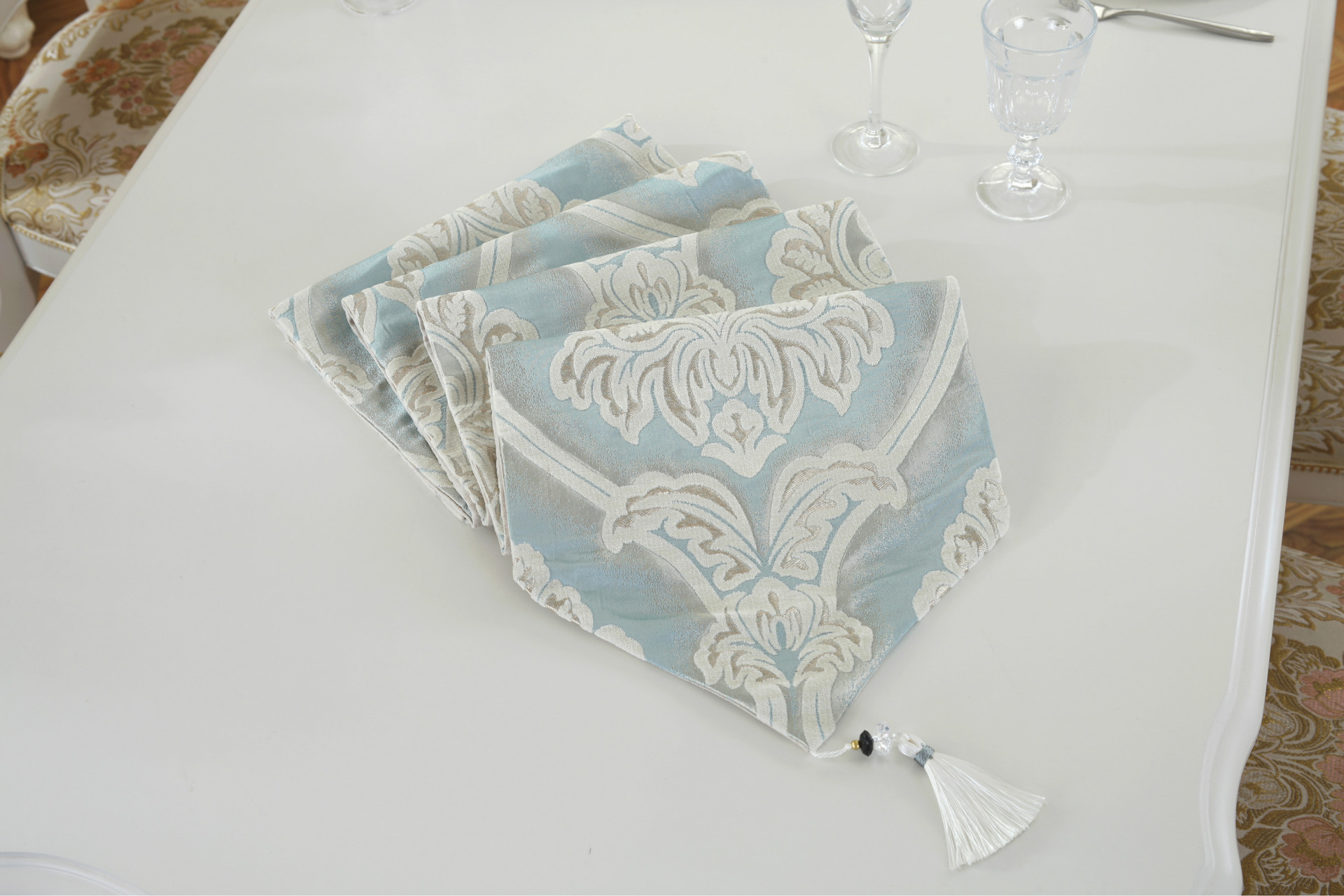 欧式桌旗餐桌布艺高档奢华美式乡村餐桌旗茶几旗电视柜桌布床旗