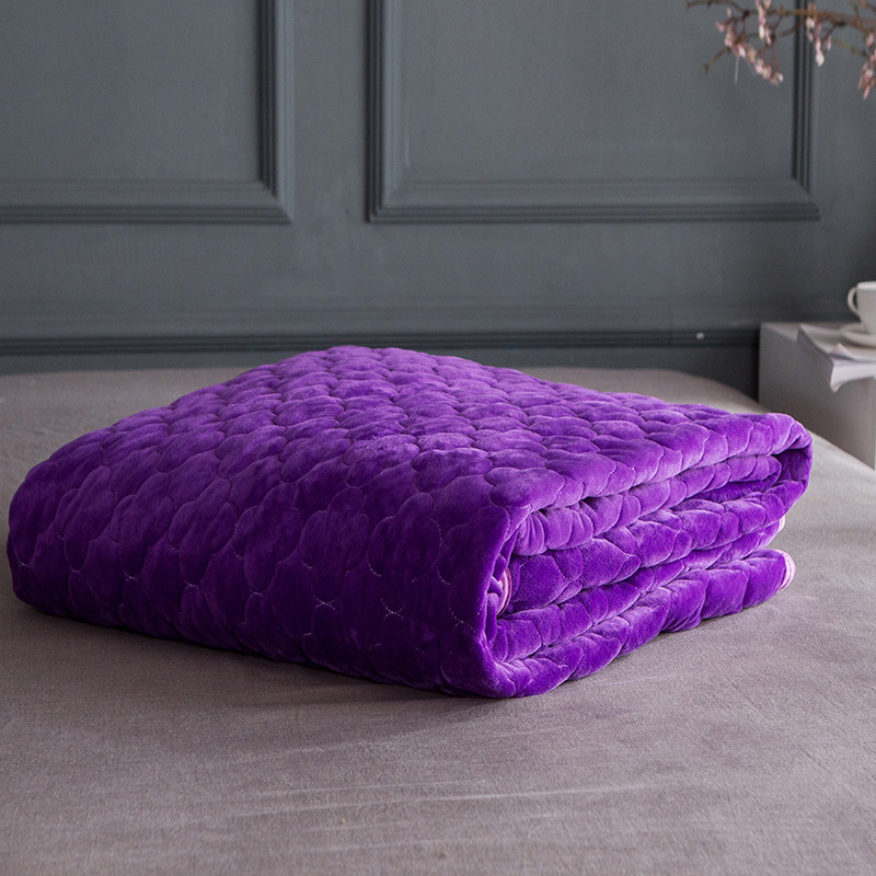 厂家直销冬季水晶绒夹棉床笠单件加厚保暖纯色席梦思床垫罩保护套