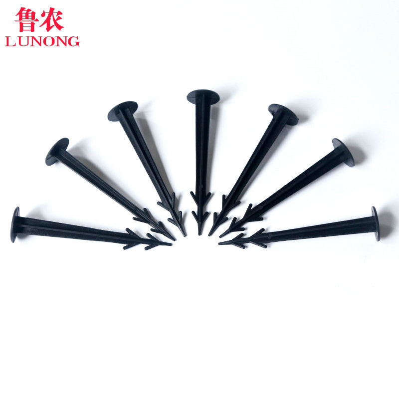 Black Pp Gardening Stake Greenhouse Orchard Fixed Plastic Peg Stake Weed Barrier Stake Weeding Cloth Stake Wholesale