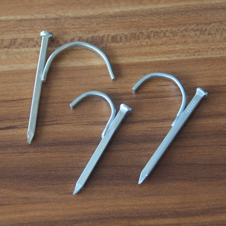 批发6分pvc管钩钉金属水管勾钉 32加硬镀锌加强方钉 厂家直销钢钉