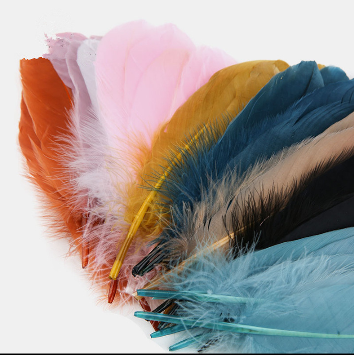 彩色羽毛绒毛 硬飘羽毛 花盒花束装饰羽毛 花艺diy花束配件