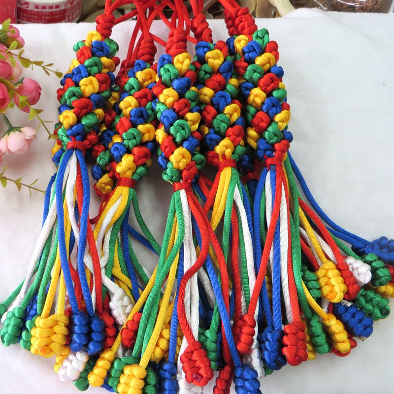 彩色玉米结挂件彩绳中国结传统工艺编织中国结喜庆吉祥车饰挂件