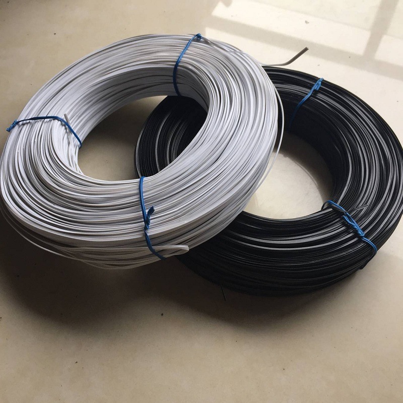 55黑白色扁形扎丝 电线捆扎带 绑线200米