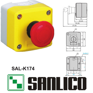 一孔新型按钮盒带急停开关 sal(la68h xal)-k174-阿里巴巴