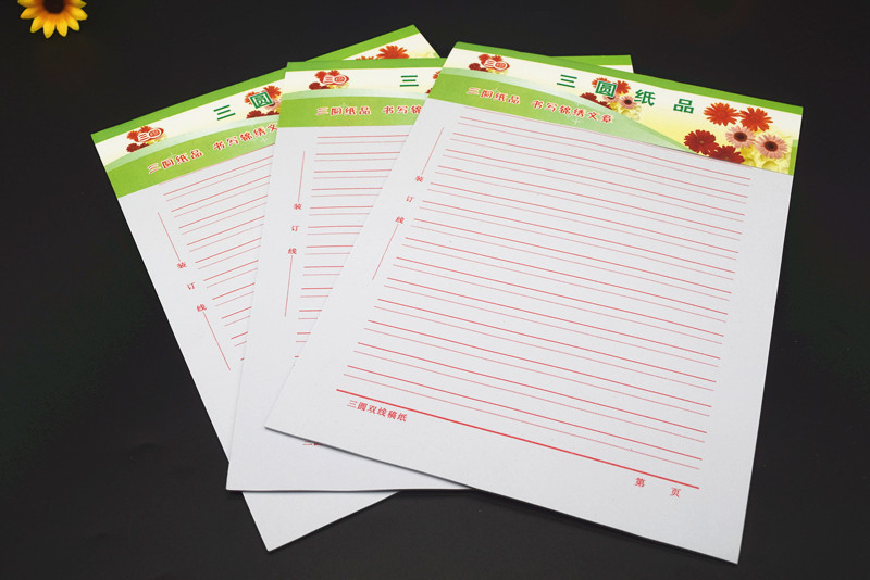 热销16k双线信纸稿纸学生办公专用草稿纸信笺纸文具礼品销售