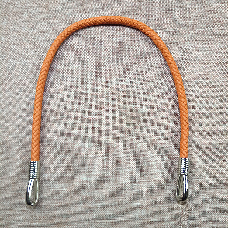 pu亮皮镜面手提女士包包拎手六股编制绳包带箱包辅料定制生产