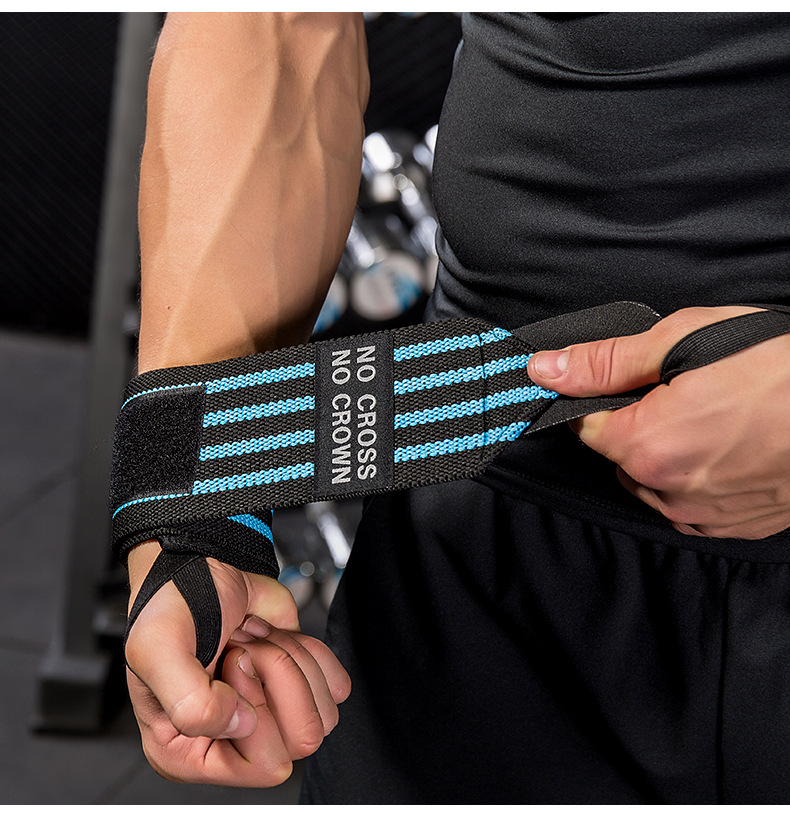 健身举重力量护举腕带 男女运动训练单杠弹力缠绕绷带护腕批发