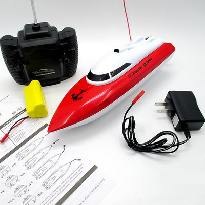 四通道船模遥控快艇 航海模型儿童玩具舟抗摔 充电动遥控船批发