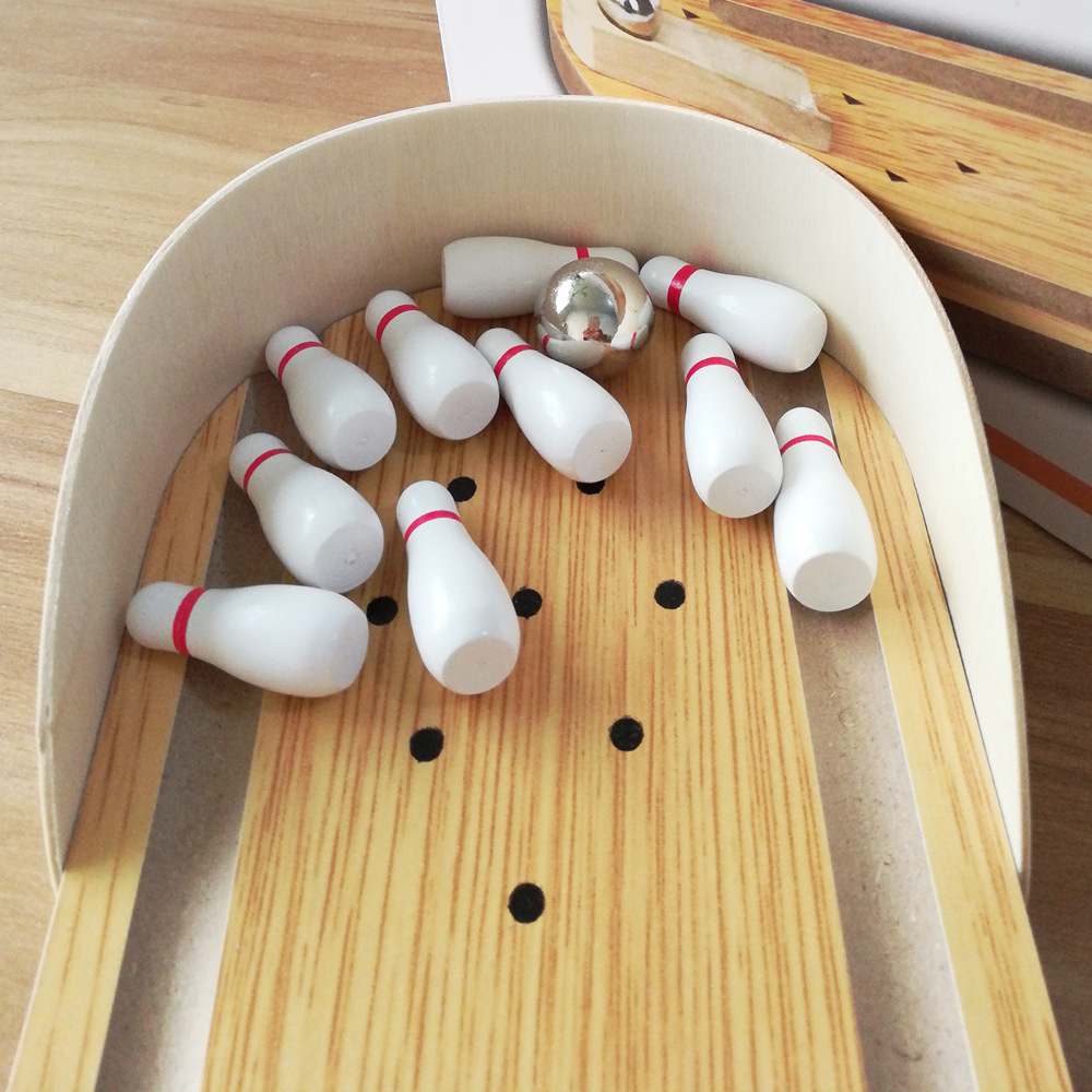 儿童益智玩具木制保龄球 木制迷你保龄球 亲子互动桌面游戏 休闲