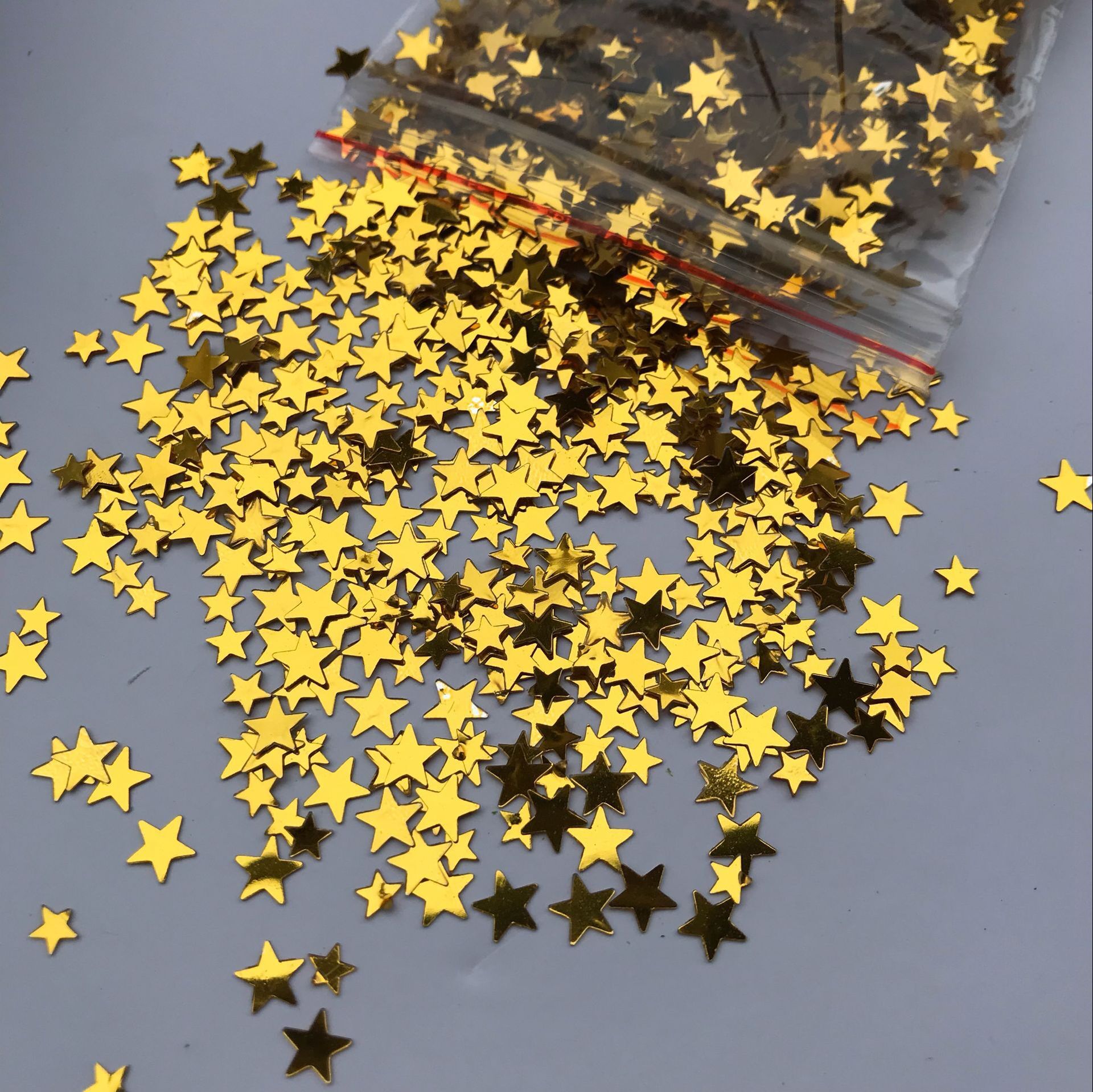 婚礼派对餐桌抛撒纸屑 pvc五角星亮片 网红眼妆星星月亮贴片跨境