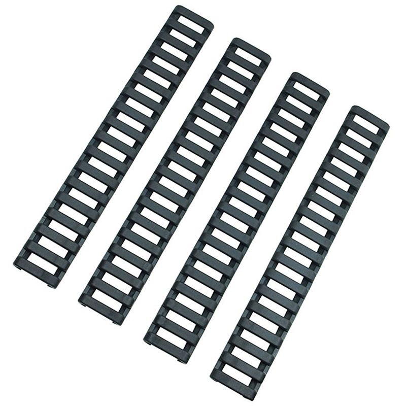 水弹护木片多功能软胶保护套鱼骨包裹片4片一包的橡胶片黑色