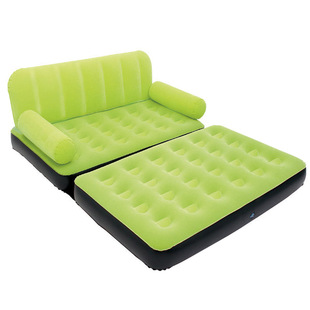 专业生产五合一折叠沙发床植绒充气沙发床多功能沙发充气折叠沙发