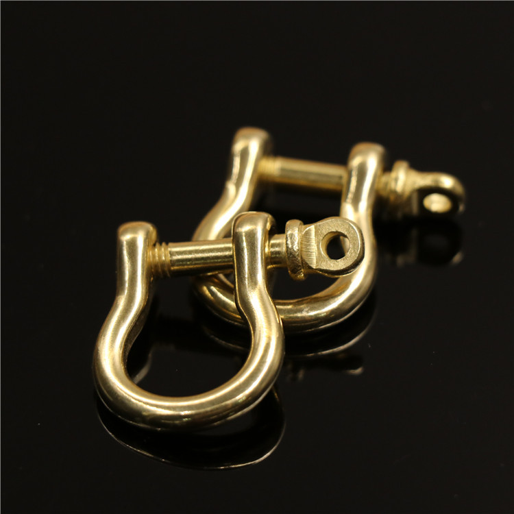 厂家现货纯铜马蹄扣 黄铜财布扣 包包u型马蹄扣 皮具u型卸扣批发