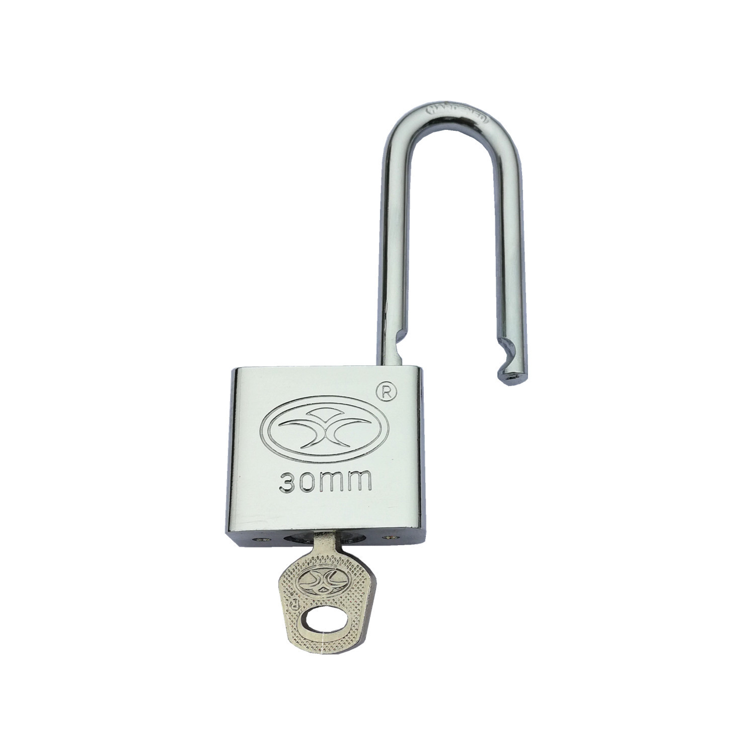 【丹翔锁业】浦江挂锁厂家批发30mm长鼻叶片铁挂锁通开锁同匙锁