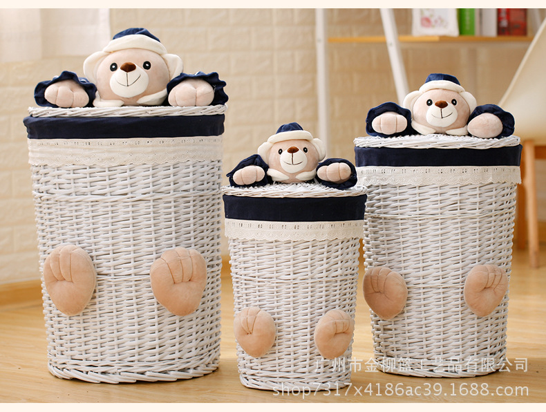 Spot Supply Storage Basket Laundry Basket Dormitory Home Storage Fantastic Handmade Woven Dirty Clothes Basket