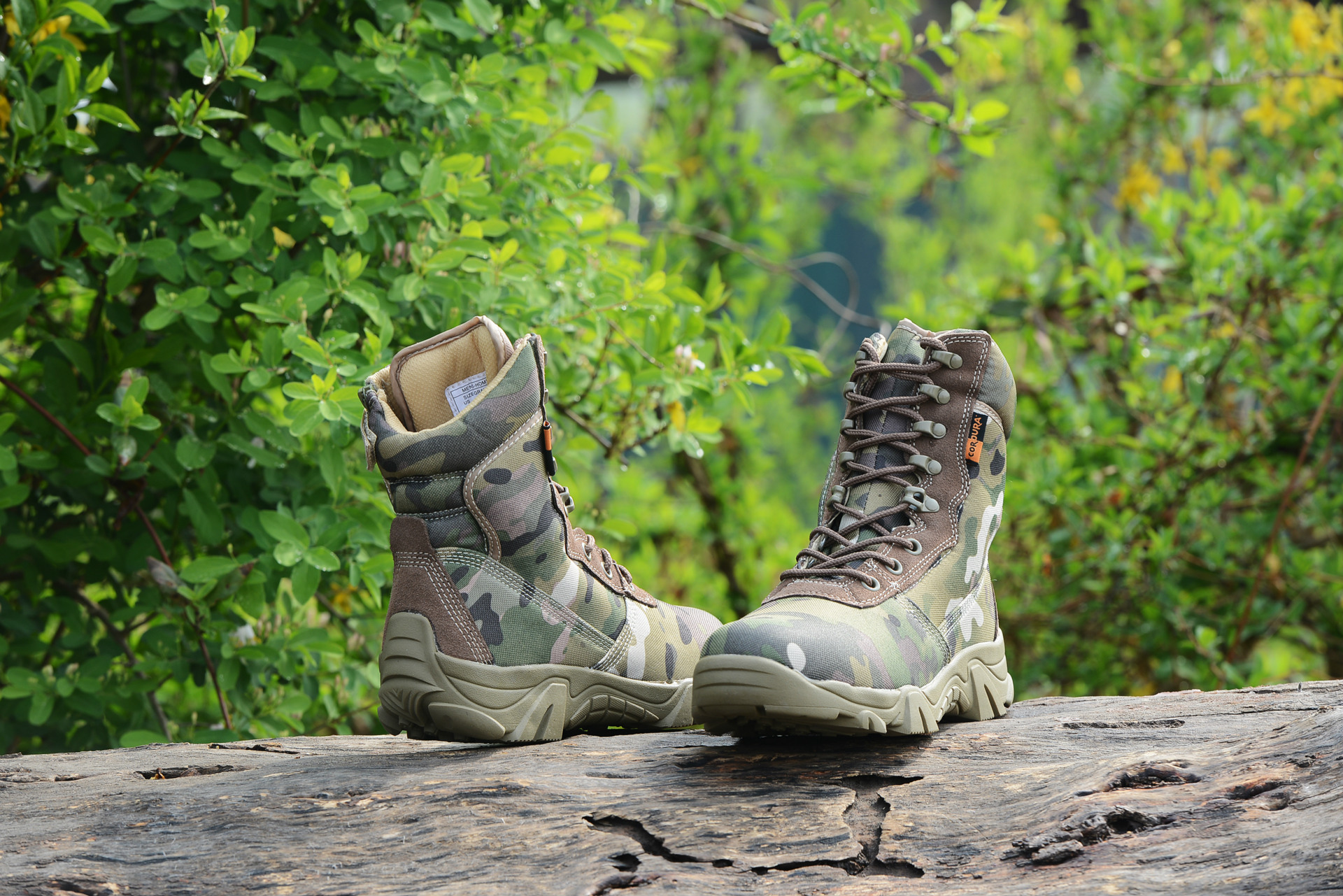 亚马逊尼龙cp迷彩特种春夏款低帮军靴沙漠战术靴