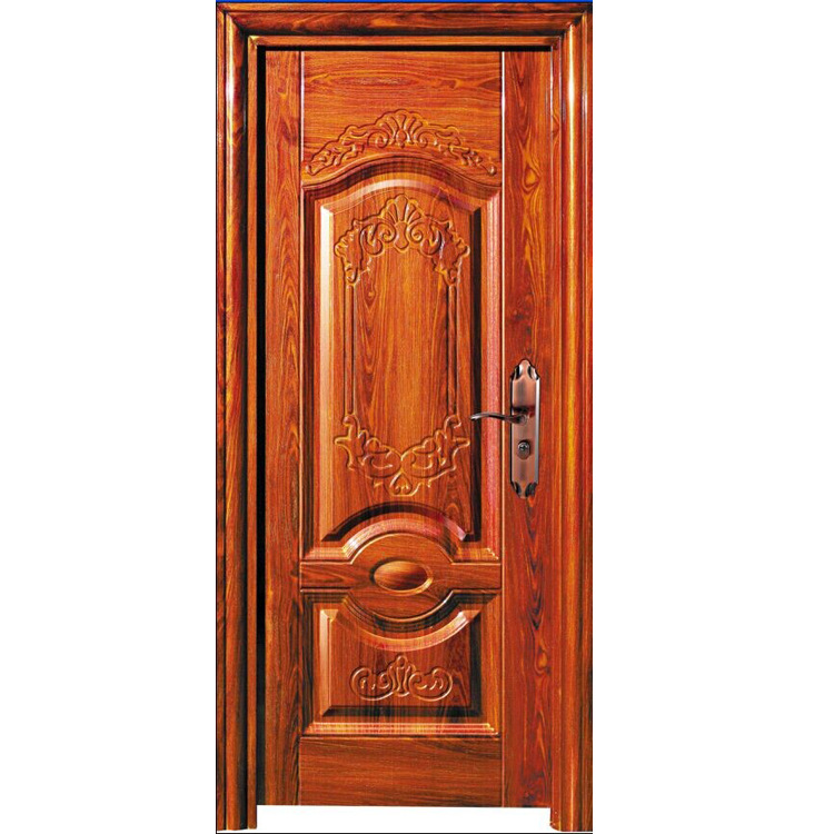 佛山金属私人定制经典红木纹系列全电解板钢质室内房间套装门