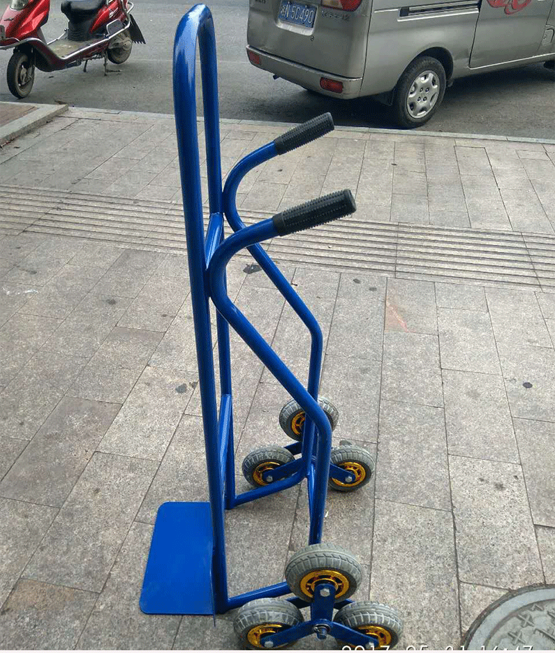 厂家直销爬楼梯车六轮搬运工具车上下楼梯拉货车250kg手拉车热销