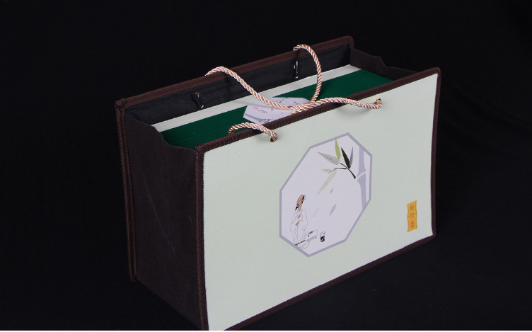 知竹绿茶双罐包装亚光茶叶密封罐配礼盒皮袋可装250g专利瓷罐定制