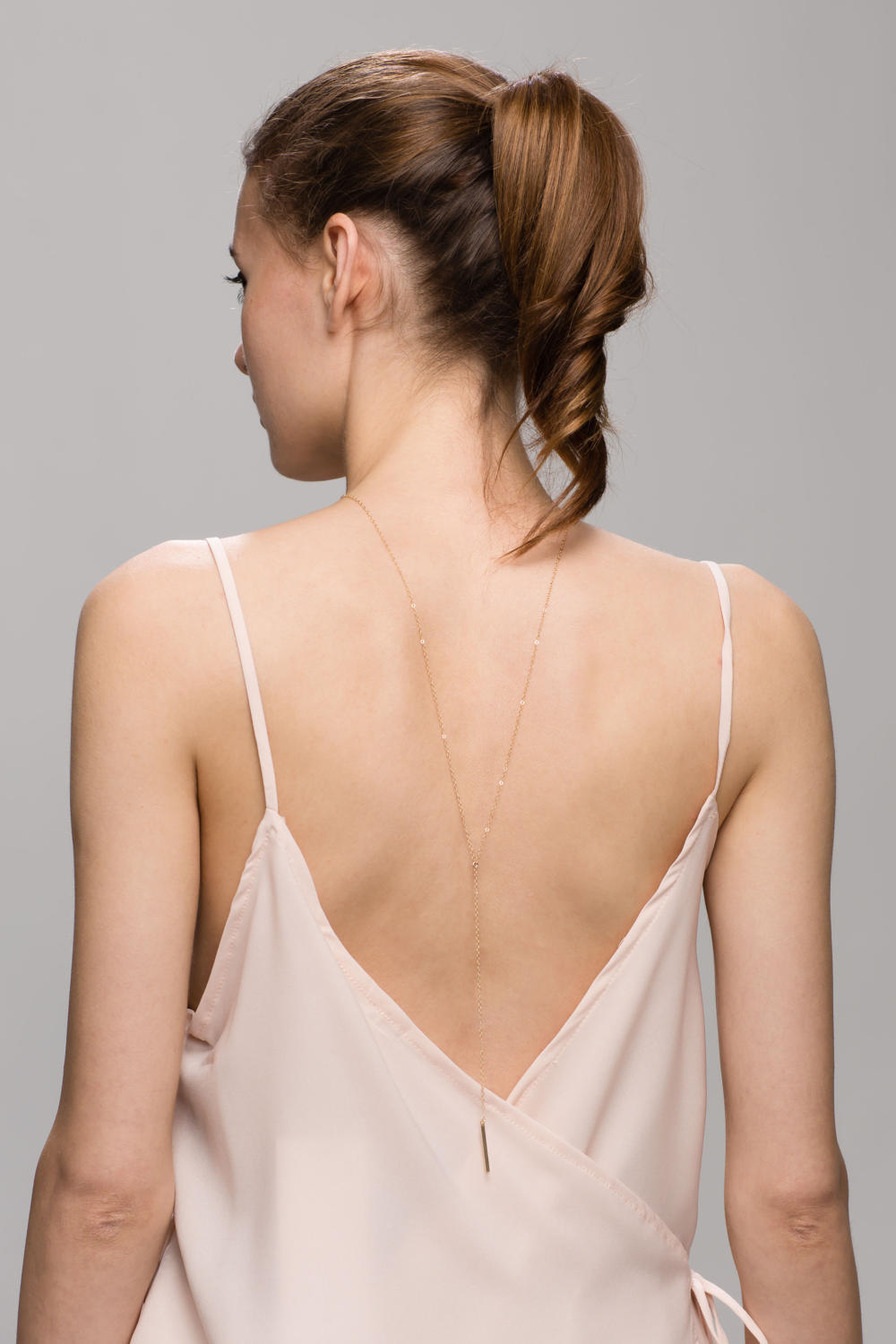 欧美饰品 时尚简约身体饰品 后链y lariat项链首饰 后背链