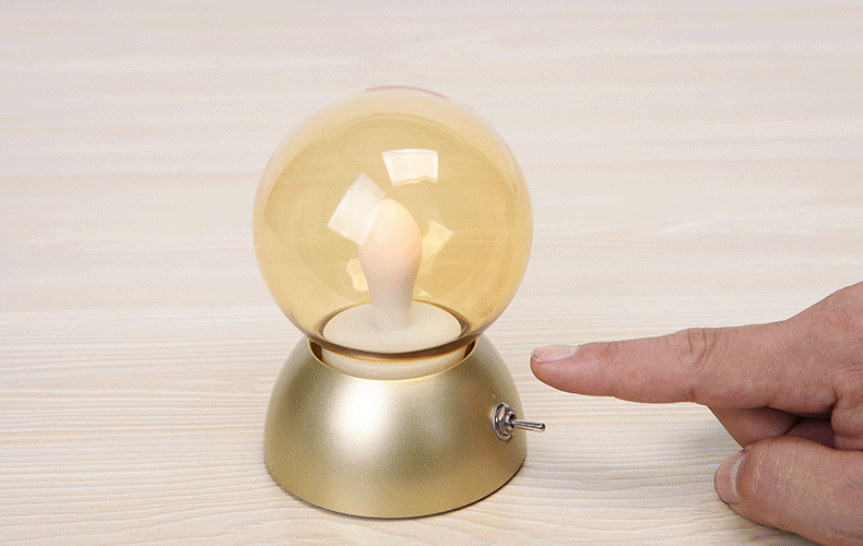 多彩led个性复古灯泡小夜灯欧式风格装饰床头灯usb充电节能小夜灯