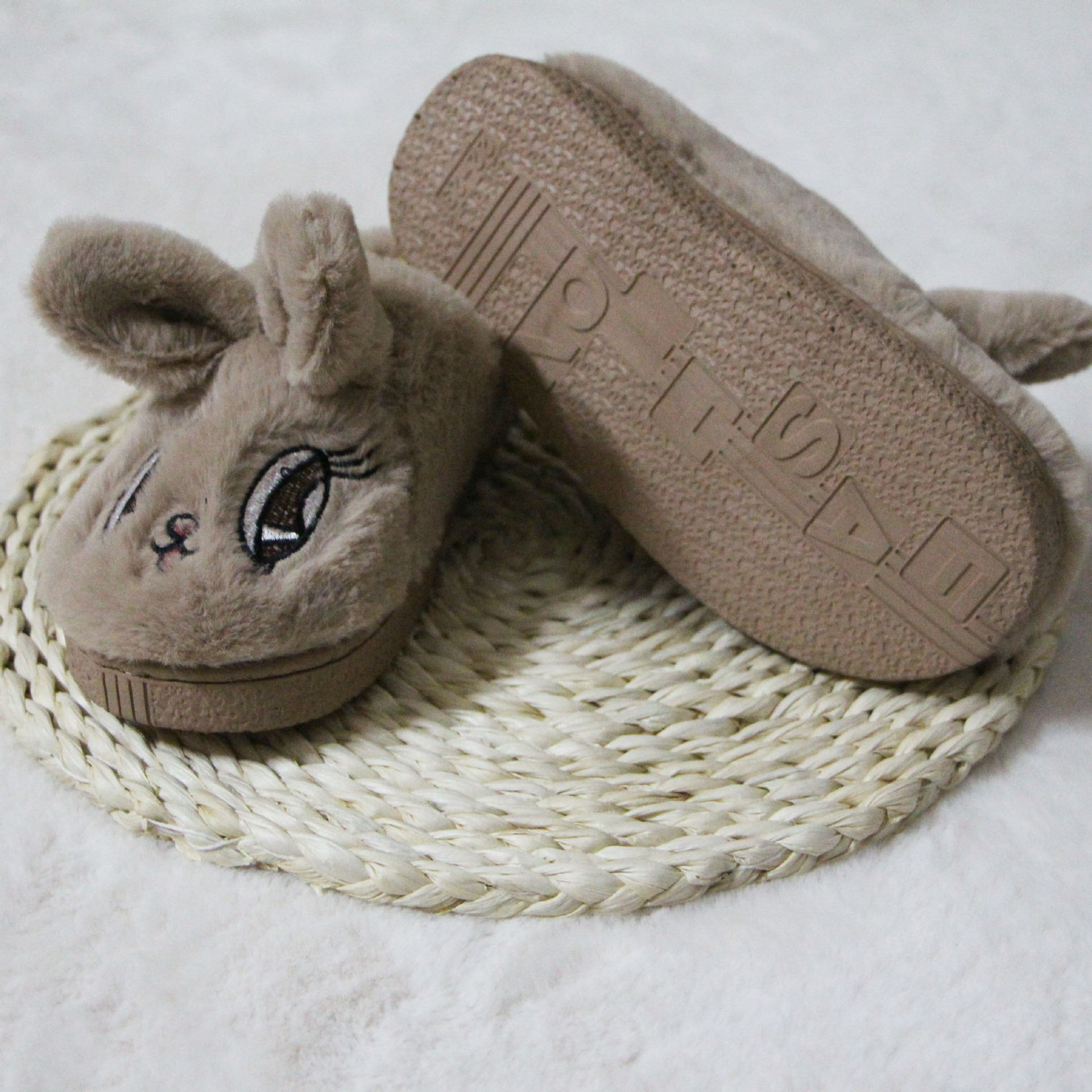 2017卡通兔头棉鞋 儿童棉鞋 秋冬儿童棉拖鞋 家居鞋批发18-22码