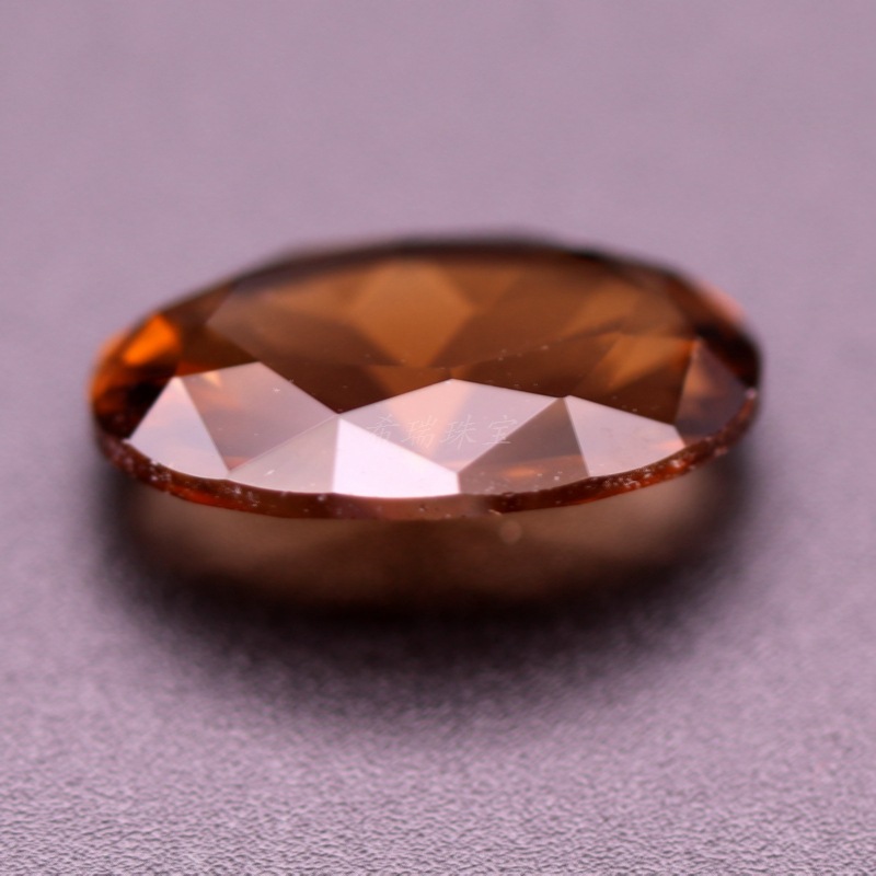 人工合成宝石 咖啡色水晶玻璃裸石8*10mm 椭圆形厂家直销 diy配件