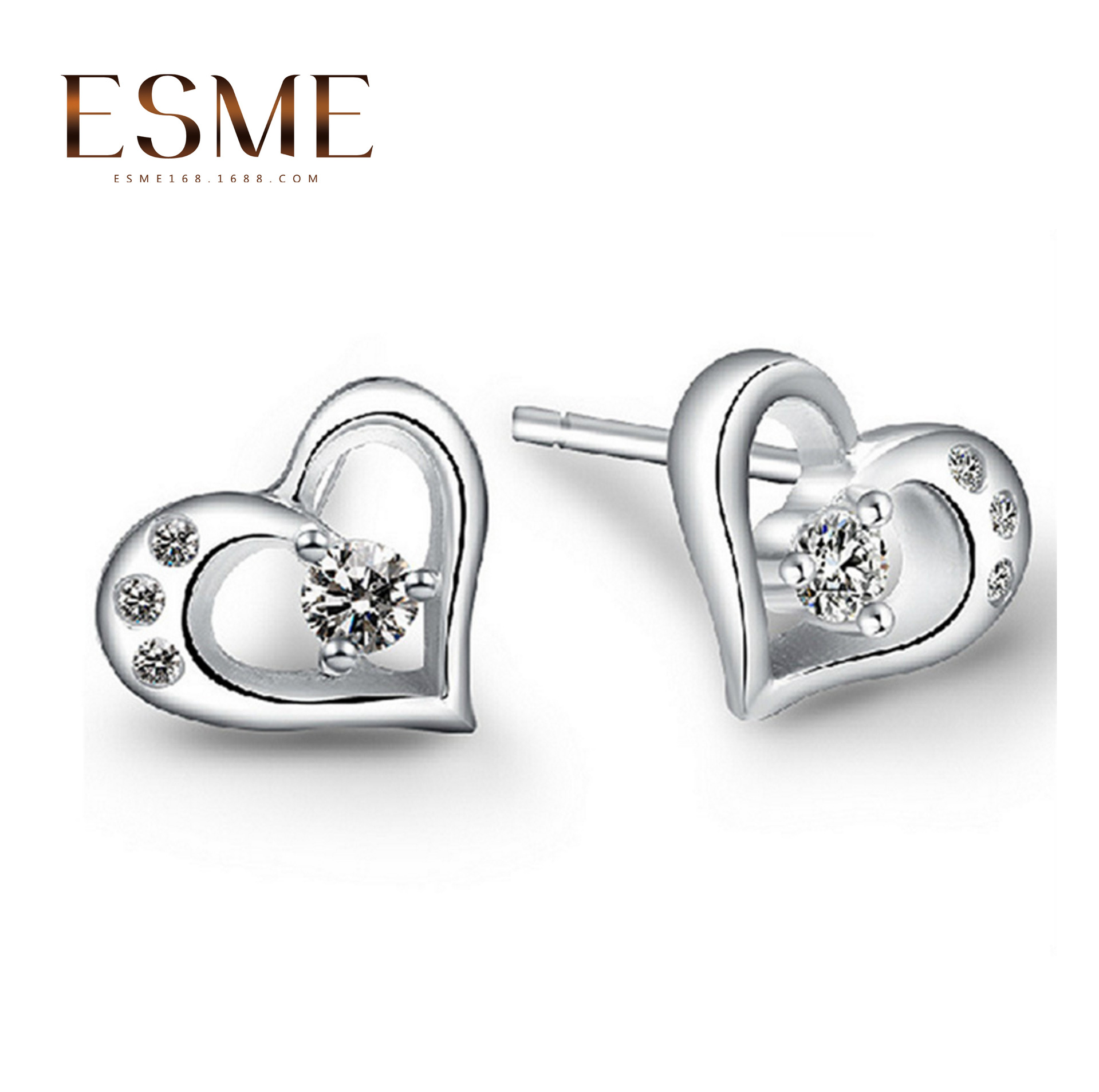 爱诗魅 气质银耳钉 女 韩国版时尚女饰正品防过敏 耳环耳饰品批发