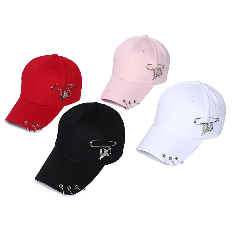 Spring Summer Korean Style Trendy Harajuku Pin Baseball Cap Fashion Street Hip Hop Hat Outdoor Peaked Cap Wholesale